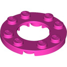 LEGO Dark Pink Plate 4 x 4 Round with Cutout (11833 / 28620)