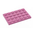 LEGO Donkerroze Plaat 4 x 6 (3032)