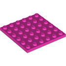 LEGO Dark Pink Plate 6 x 6 (3958)