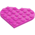 LEGO Dark Pink Plate 6 x 6 Round Heart (46342)