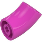 LEGO Dark Pink Round Brick with Elbow (Shorter) (1986 / 65473)