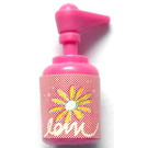 LEGO Dark Pink Scala Bathroom Accessories Hand Soap Dispenser with Flowers and 'love' Sticker (6933)