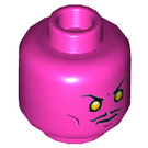 LEGO Dark Pink Sinestro Minifigure Head (Recessed Solid Stud) (3626 / 19789)