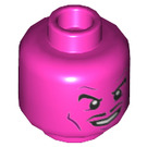 LEGO Dunkelpink Sinestro Minifigure Kopf (Einbau-Vollbolzen) (3626 / 66063)