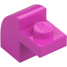 LEGO Mørk rosa Skråning 1 x 2 x 1.3 Buet med Plate (6091 / 32807)