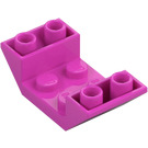 LEGO Dark Pink Slope 2 x 4 (45°) Double Inverted with Open Center (4871)