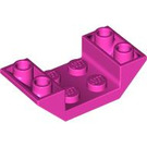 LEGO Dunkelpink Steigung 2 x 4 (45°) Doppelt Invertiert mit Open Center (4871)