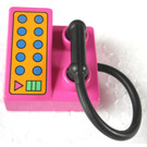 LEGO Dark Pink Telephone with Receiver (6489 / 82185)