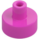 LEGO Rosa scuro Piastrella 1 x 1 Rotondo con Hollow Barra (20482 / 31561)