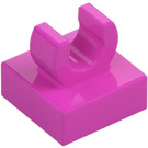 LEGO Dunkelpink Fliese 1 x 1 mit Clip (Erhöhtes "C") (15712 / 44842)