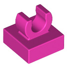 LEGO Dark Pink Tile 1 x 1 with Clip (Raised "C") (15712 / 44842)