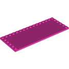 LEGO Dark Pink Tile 6 x 16 with Studs on 3 Edges (6205)
