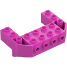 LEGO Dunkelpink Zug Vorderseite Keil 4 x 6 x 1.7 Invers mit Noppen auf Vorderseite Seite (87619)