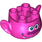 LEGO Dark Pink Troll Head with Cooper Face with Smile (66779)