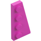 LEGO Mørk rosa Kile Plate 2 x 4 Vinge Høyre (41769)