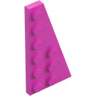 LEGO Mørk rosa Kile Plate 3 x 6 Vinge Høyre (54383)