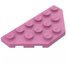 LEGO Dark Pink Wedge Plate 3 x 6 with 45º Corners (2419 / 43127)