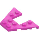 LEGO Dark Pink Wedge Plate 4 x 6 with 2 x 2 Cutout (29172 / 47407)