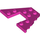 LEGO Dark Pink Wedge Plate 4 x 6 with 2 x 2 Cutout (29172 / 47407)