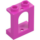 LEGO Tmavě růžová Rám okna 1 x 2 x 2 s Arched Opening (90195)