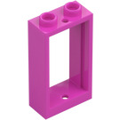 LEGO Rosa scuro Telaio della finestra 1 x 2 x 3 senza Sill (3662 / 60593)