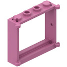 LEGO Dark Pink Window Frame 1 x 4 x 3 with Shutter Tabs (3853)