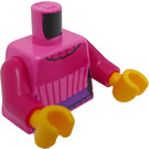 LEGO Ciemno różowy Kobieta z Magenta I Dark Fioletowy Sweter Minifigurka Tułów (973 / 76382)