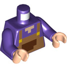 LEGO Donkerpaars Alex - Farmhand Minifig Torso (973 / 76382)