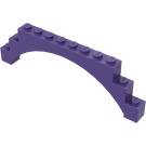 LEGO Dunkles Violett Bogen 1 x 12 x 3 mit erhöhtem Bogen und 5 Kreuzstützen (18838 / 30938)