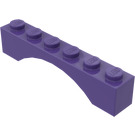 LEGO Donkerpaars Boog 1 x 6 Doorlopende boog (3455)