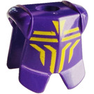 LEGO Dunkles Violett Rüstung Breastplate mit Bein Protection mit Danju Gelb Lines (2587 / 49261)