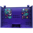 LEGO Violet foncé Book Demi avec Hinges et Compartment avec Seafloor, Shells, Poisson, Coral, Anchor Autocollant (80909)