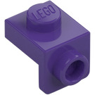 LEGO Tumma purppura Uloke 1 x 1 jossa 1 x 1 Levy Alas (36841)