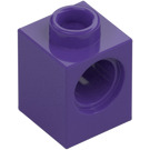 LEGO Dark Purple Brick 1 x 1 with Hole (6541)