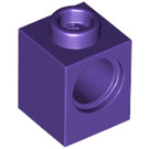 LEGO Violet foncé Brique 1 x 1 avec Trou (6541)