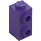 LEGO Dark Purple Brick 1 x 1 x 1.6 with Two Side Studs (32952)