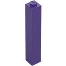 LEGO Violet Foncé Brique 1 x 1 x 5 avec un tenon plein (2453)