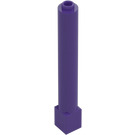 LEGO Violet Foncé Brique 1 x 1 x 6 Rond avec Carré Base (43888)