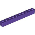 LEGO Dark Purple Brick 1 x 10 (6111)