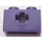 LEGO Dark Purple Brick 1 x 2 with Axle Hole ('+' Opening and Bottom Stud Holder) (32064)