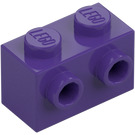 LEGO Mørk lilla Kloss 1 x 2 med Knotter på En Side (11211)