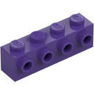 LEGO Tmavě fialová Kostka 1 x 4 s 4 Cvočky na Jeden Postranní (30414)