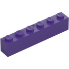 LEGO Dunkelviolett Stein 1 x 6 (3009 / 30611)