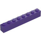 LEGO Mørke lilla Klods 1 x 8 (3008)