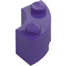 LEGO Morado oscuro Ladrillo 2 x 2 Circular Esquina con muesca para espiga y parte inferior reforzada (85080)