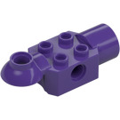 LEGO Dark Purple Brick 2 x 2 with Horizontal Rotation Joint and Socket (47452)