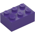 LEGO Dunkelviolett Stein 2 x 3 (3002)