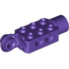 LEGO Dark Purple Brick 2 x 3 with Holes, Rotating with Socket (47432)