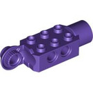 LEGO Dunkelviolett Stein 2 x 3 mit Löcher, Rotating mit Buchse (47432)