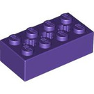 LEGO Dark Purple Brick 2 x 4 with Axle Holes (39789)